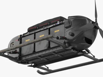  Military Aerial Delivery Vehicle Rigged for Cinema 4D 