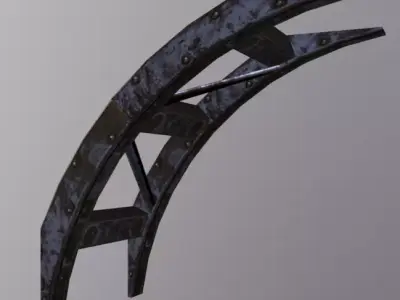 Crane Bend Support Low-poly 3D model