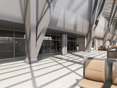 Airport Low-poly 3D model purchase