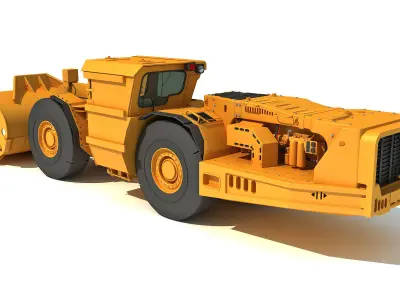Underground Hard Rock Dump Loader 3D model
