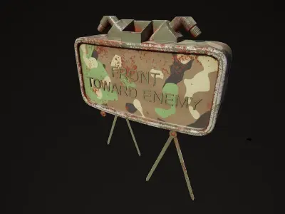 M18A1 explosive mine woodland camouflage colors 3D model