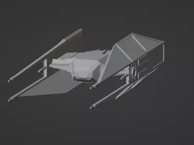 Low-Poly TIE Silencer 3D print model