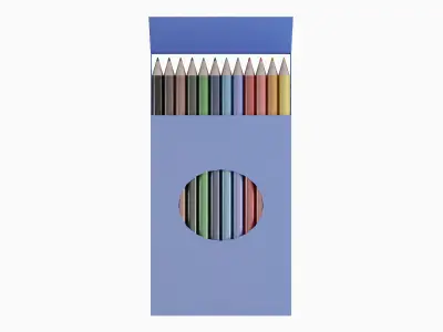 Colored Pencils Pack 03 Low-poly 3D model