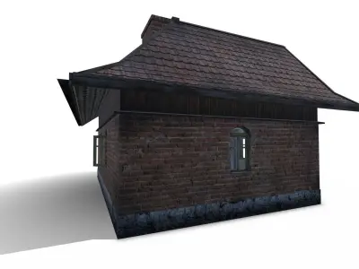 Polish Country Cottage Low-poly  Free low-poly 3D model