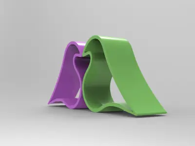 Heart Birds Low-poly 3D model