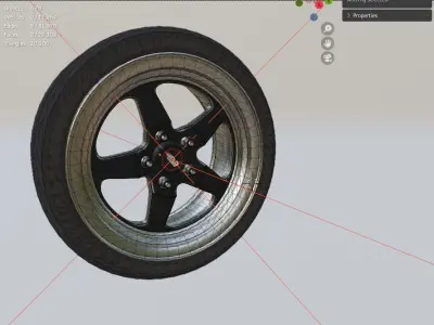 WELD RIM and Tyre Michelin Pilot 3D model
