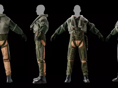 Dassault Rafale Pilot Suit 3D model