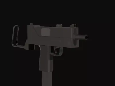 Mac 10 Low Poly Low-poly 3D model
