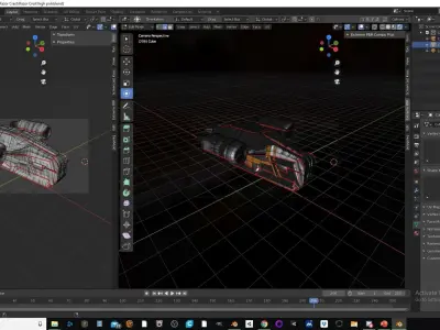 The Mandalorian Razor Crest spaceship Low-poly 3D model