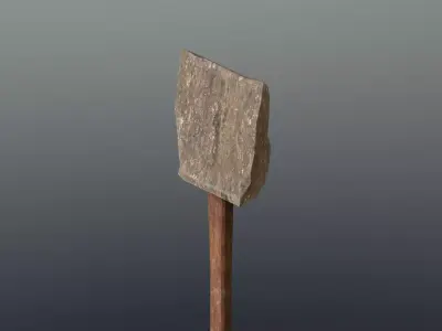 Shovel - Stone Low-poly 3D model