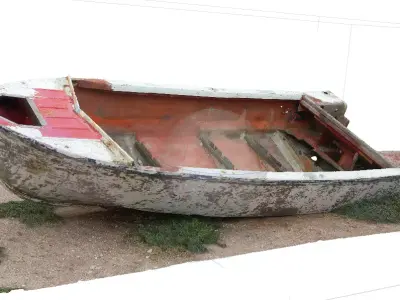 Old crayfish boat 3D model