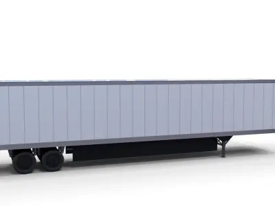 Box Semi Trailer 3D model