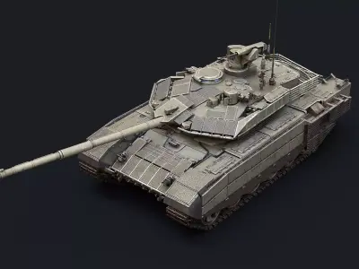 T-90M Proryv mod 2017mod 2023mod 2024 Low-poly 3D model