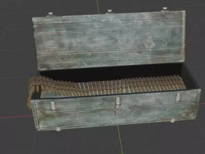 armor box Low-poly 3D model