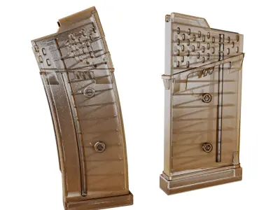 MKE HK33 And G3 Magazine Low-poly 3D model