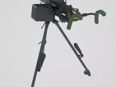 DSHK Machine Gun  with inner part 3D model