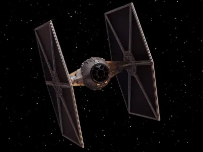 Star Wars Imperial TIE Fighter 3D model Low-poly 3D model