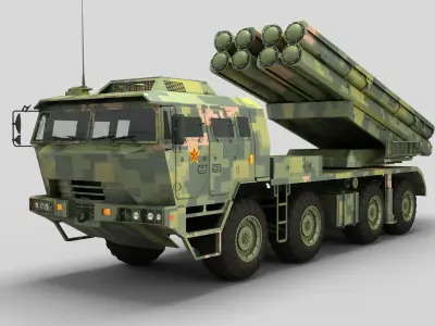 Chinese PHL-16 Rocket System 3D model
