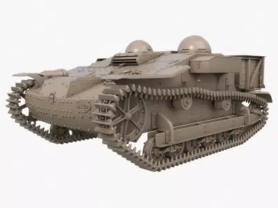 UE Tractor Clay VRay  3D model