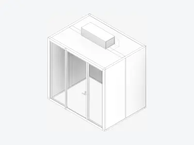Booth - Meeting - Officetec - Pod - Medium Low-poly 3D model