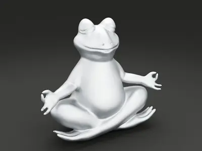 Relaxing Frog 3D Model 3D model