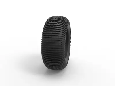 Dune buggy rear tire 21 Scale 1 to 25 3D print model