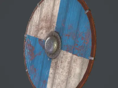 Shield viking Low-poly 3D model purchase