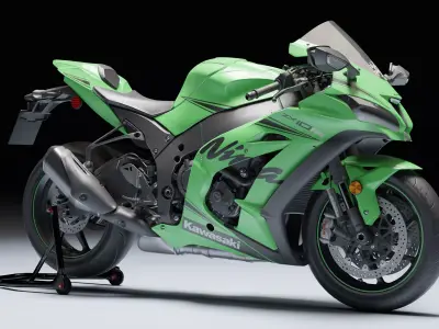 Kawasaki Ninja ZX 10R 2019 Low-poly 3D model