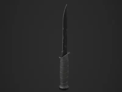 US Military Knife Low-poly 3D model