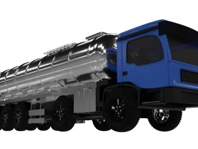 Oil Fuel Truck 3D model