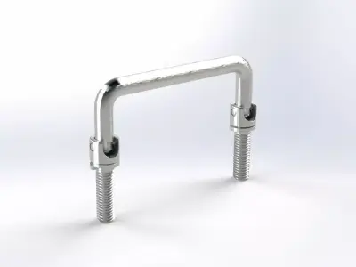 Foldable Stainless Handle 3D model