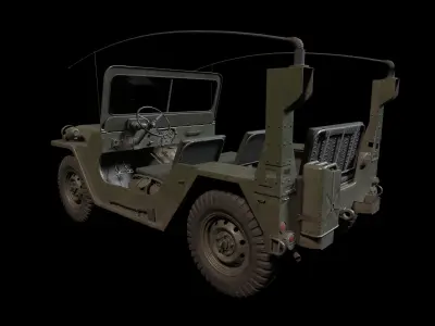 JEEP M151 MUTT Low-poly 3D model