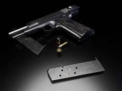 RADOM vis 35 Pistol  VR AR Low-poly 3D model