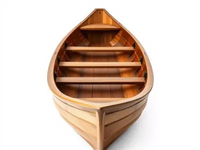 Wooden Rowboat Model Pack Low-poly 3D model