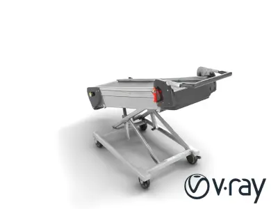 Baggage Conveyor Loader Durable Extendable Belt model pack Low-poly 3D model