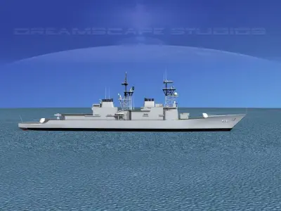 Spruance Class DD976 USS Merrill 3D model