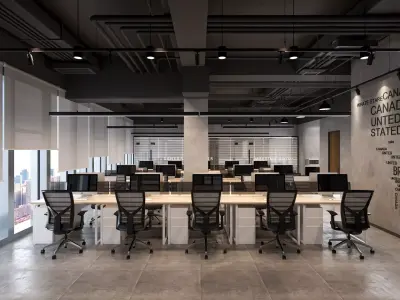 3D model of office interior 3D model