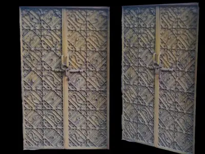  Ornate Metal Gate Scan Low-poly 3D model