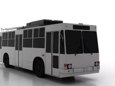 Trolleybus JUMZ-T2 Low Low-poly 3D model