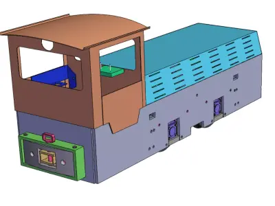 5t railcar tractor 3D model