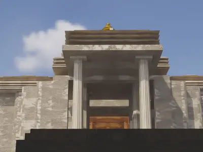 Indian temple Mandir - Game Ready  Low-poly 3D model