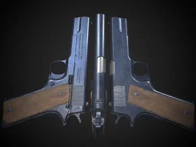 Colt M1911 Low-poly 3D model get
