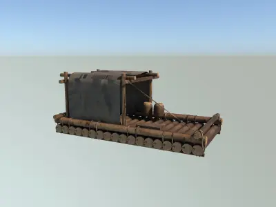 boat model Low-poly 3D model