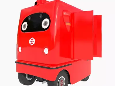 Japanese delivery robot Deliro 3D model