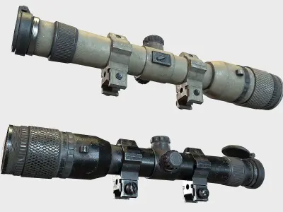 Optical Scope 9 Low-poly 3D model