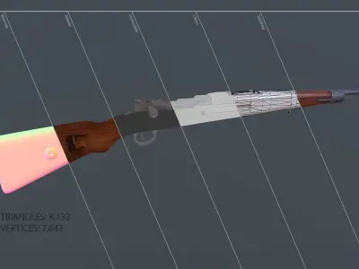 Rifle Mauser 98 Free low-poly 3D model