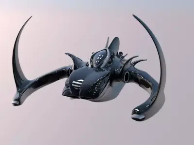 Spaceship Black sunrise 3D model