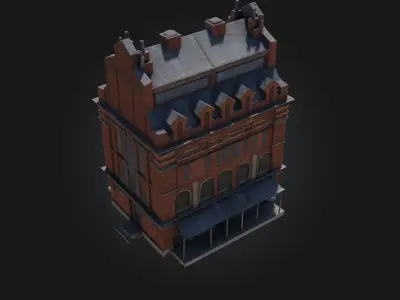 Brick Factory Building  Industrial Heritage in Detailed Form 3D model