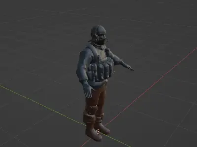 3D Soldier Character 3D model