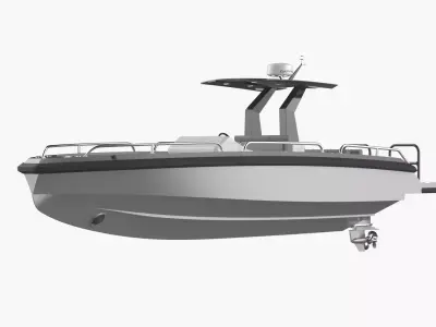 8 Meter Yacht Tender Runabout Diver 3D model